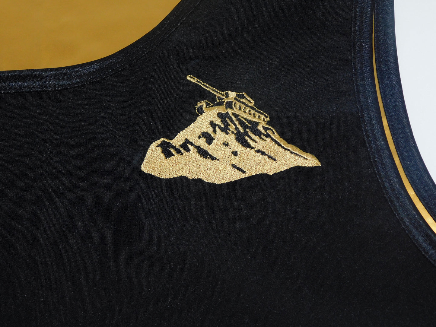 Men Tank Top Black and Gold