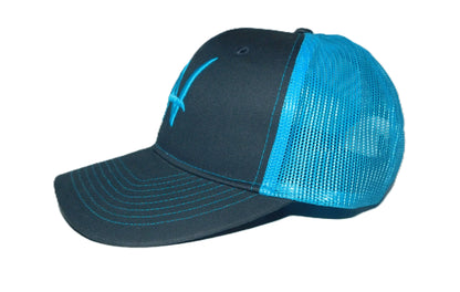 AW Gray/Blue Trucker cap
