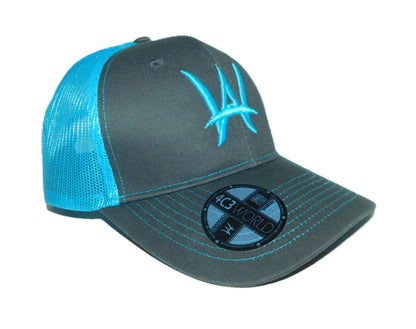 AW Gray/Blue Trucker cap