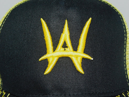 AW Trucker cap Black and yellow