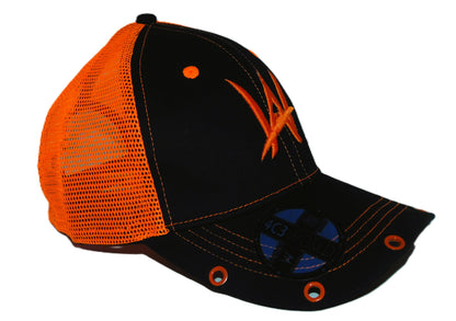 AW Snapback Trucker hat Black and orange
