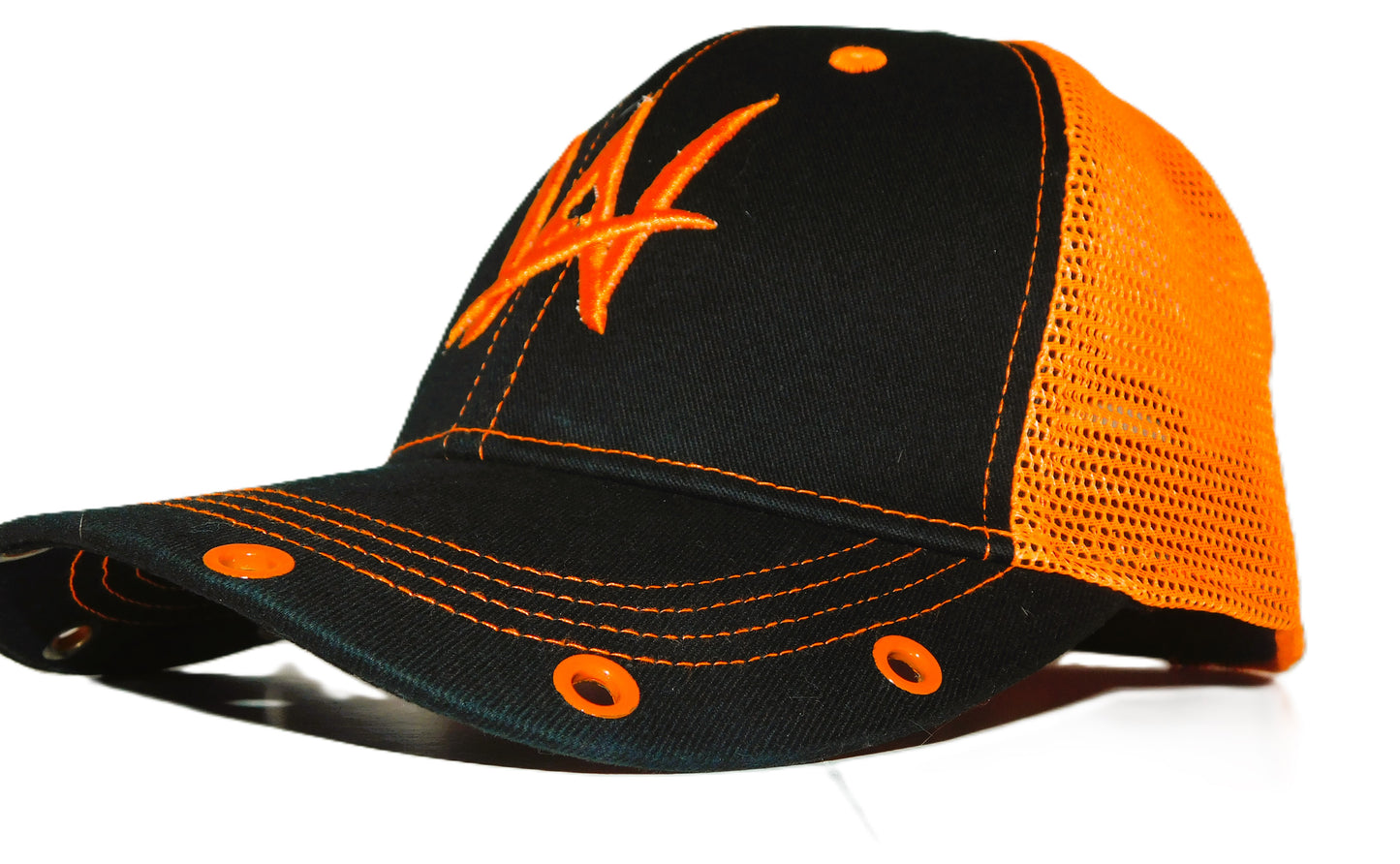 AW Snapback Trucker hat Black and orange