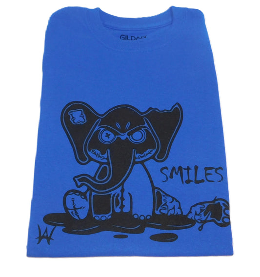 Smiles Elephant Blue Tee