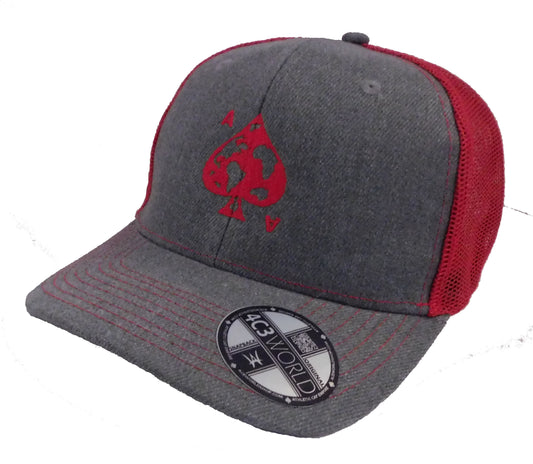 Ace World Snapback Red and gray